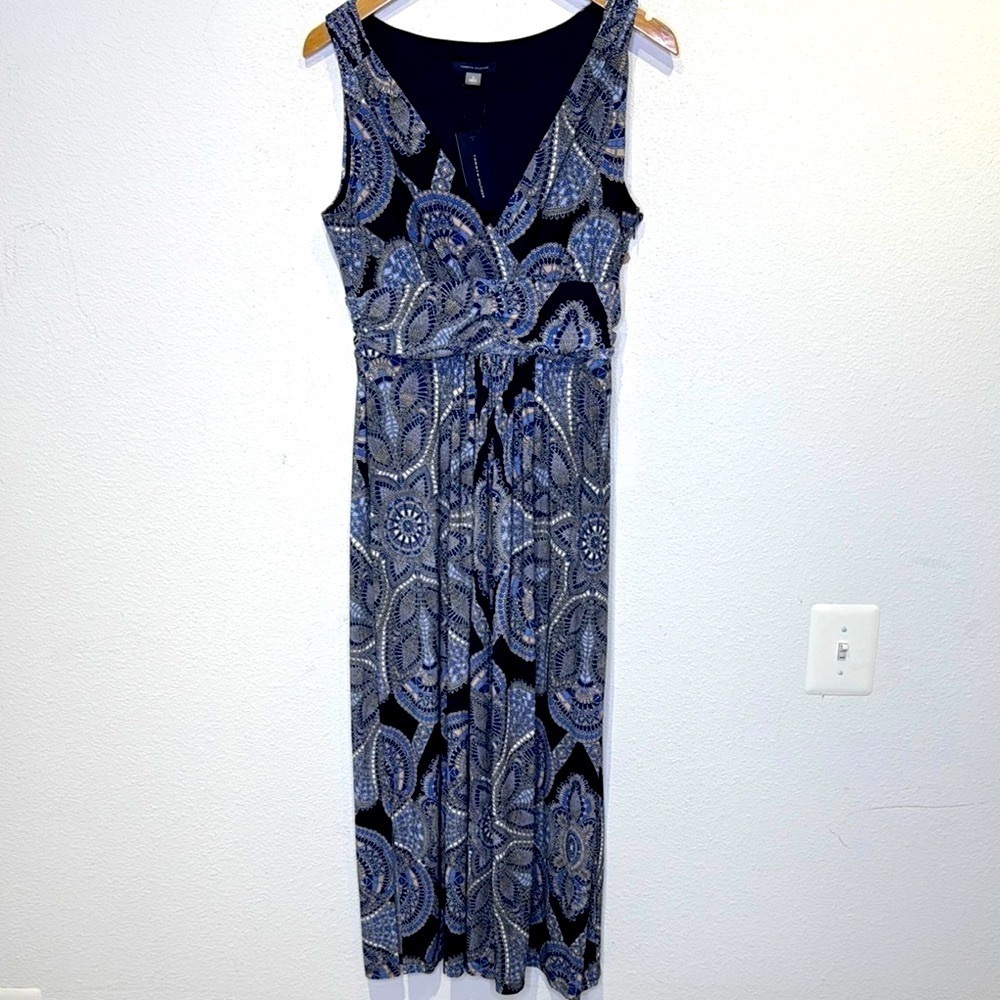 COPY - Tommy Hifiger New paisley blue maxi dress size 8